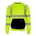 Refrigiwear HiVis Lime / Black Crewneck Sweatshirt with Reflective Tape 8475RHVL2XLL2 4768475RLG2X